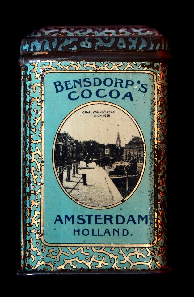 Bensdorps Cocoa met afbeeldingen van Groningen, East street, Canal en sluisen, foto 4