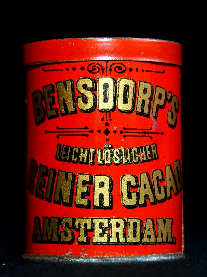 Bensdorps leight loslicher Reiner Cacao Amsterdam, oranje rond blikje, foto4