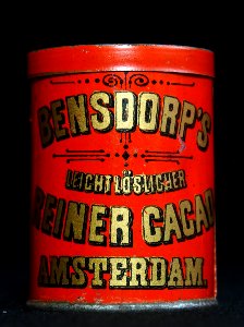 Bensdorps leight loslicher Reiner Cacao Amsterdam, oranje rond blikje, foto4