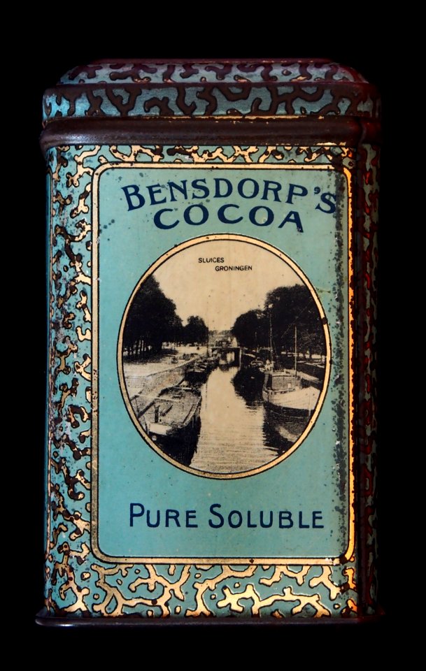Bensdorps Cocoa met afbeeldingen van Groningen, East street, Canal en sluisen, foto 5