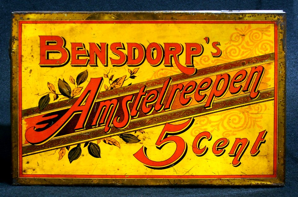 Bensdorps chocolade blik (geel), foto4