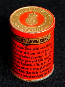 Bensdorps leight loslicher Reiner Cacao Amsterdam, oranje rond blikje, foto2