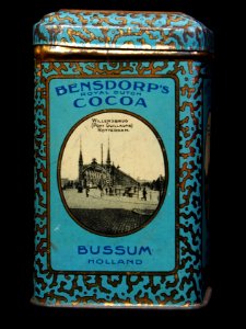 Bensdorp cacao blikje met afbeeldingen van Rotterdam, foto1