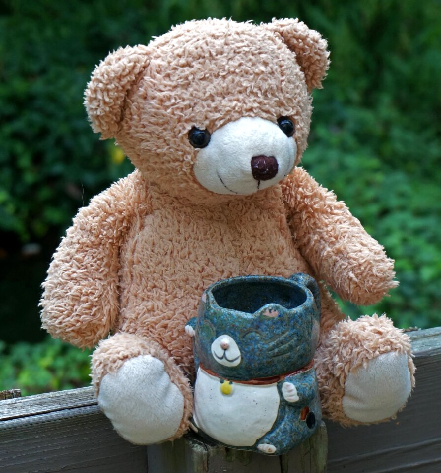 Stuffed animal mug kitty mug