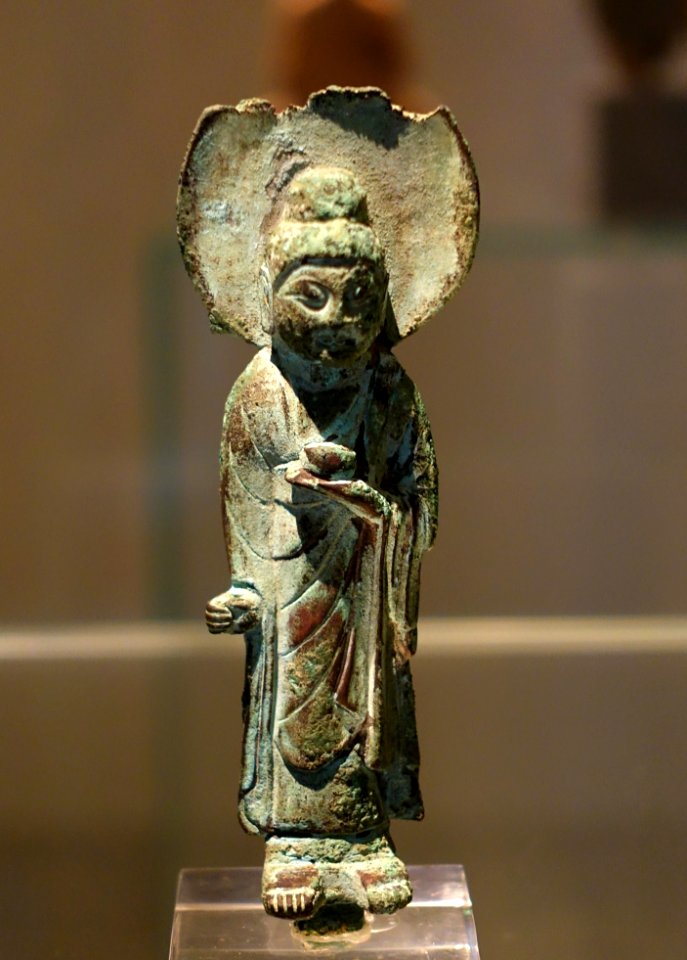 Bhaisajyaguru, Khocho, Ruin E, probably 6th-7th century AD, bronze - Ethnological Museum, Berlin - DSC01427