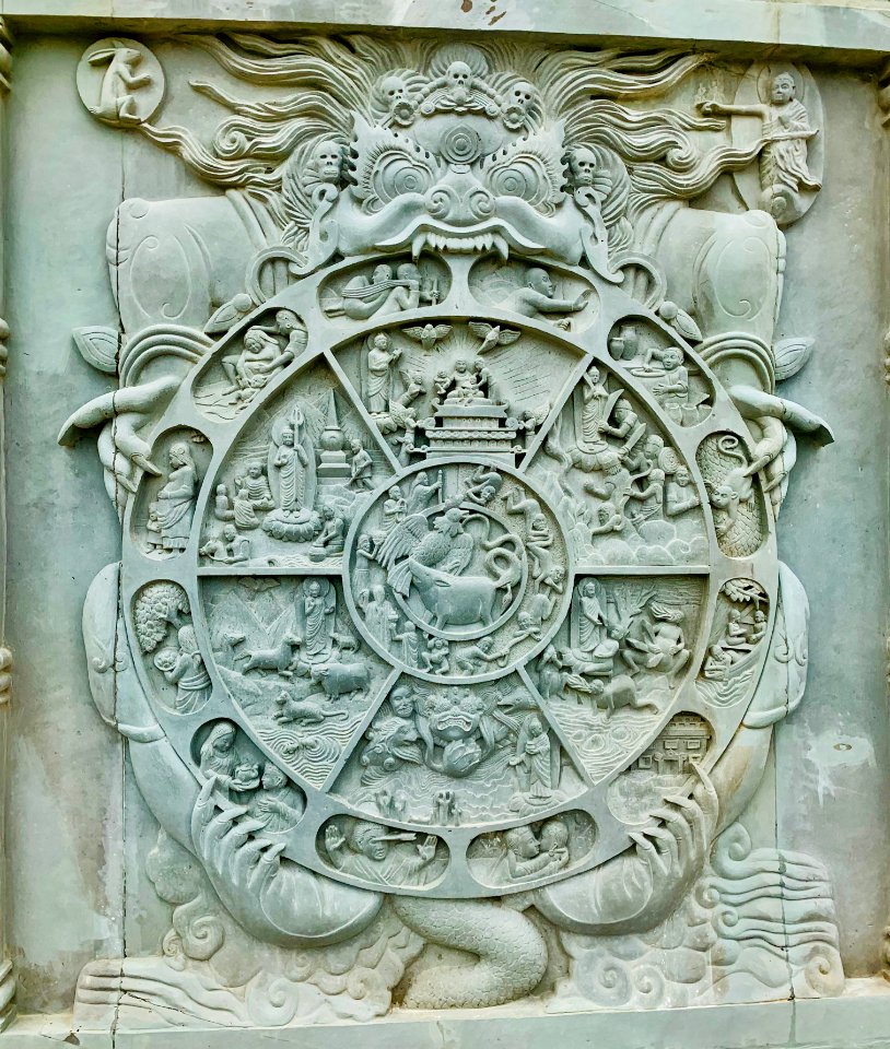 Bhavachakra Samsara, Buddhist Wheel of Life, Dhamma Nagajjuna, Nagarjuna Sagar Telangana, India