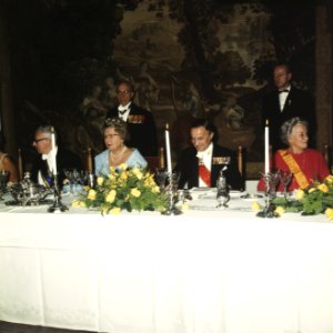Bezoek van President Heinemann en echtgenote van WD aan NL NL reg. bood Heinema, Bestanddeelnr 254-8581