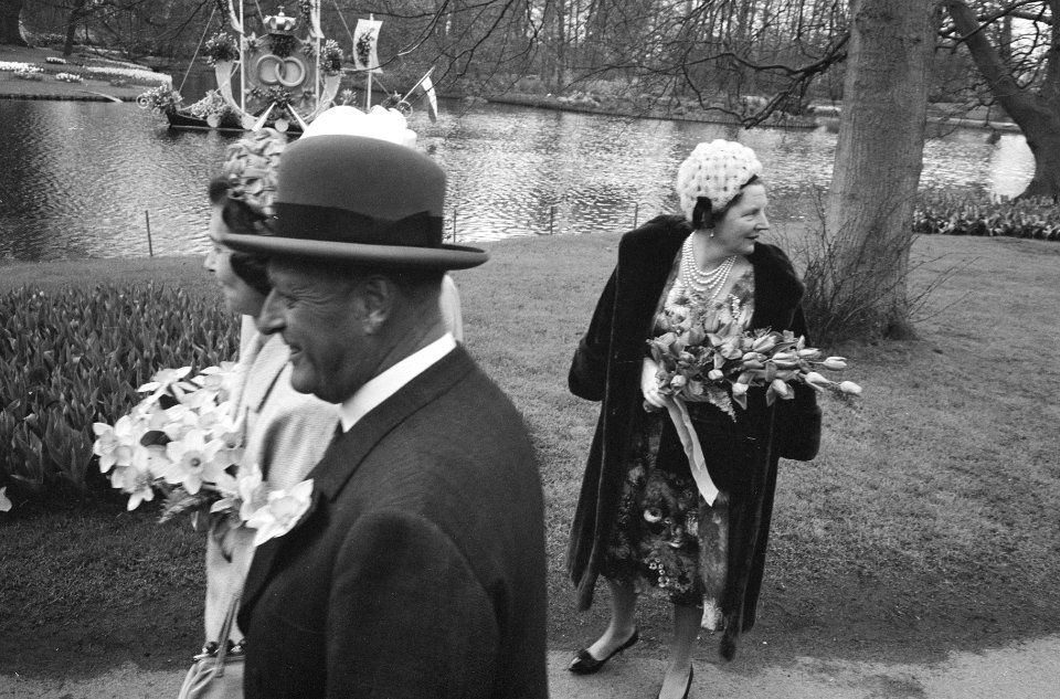 Bezoek Vorstelijke gasten Keukenhof (Fabiola en Boudewijn, Bestanddeelnr 913-8556