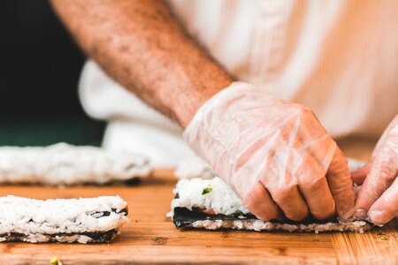 California rolls kitchen cook photo