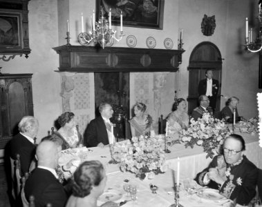 Bezoek Luxemburgs groot-hertogelijk paar. Derde dag. Haarlem (Diner), Bestanddeelnr 907-8121