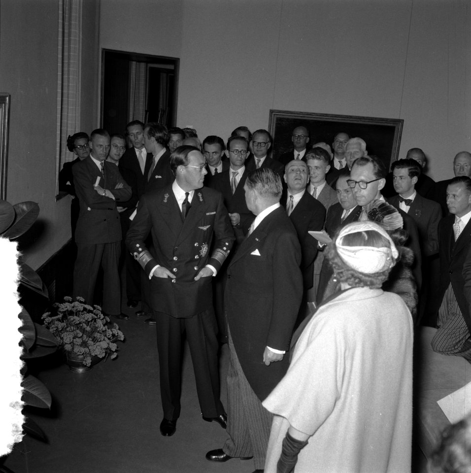 Bezoek President Coty aan Rotterdam, bezoek museum Boijmans van Beuningen, Bestanddeelnr 906-6170