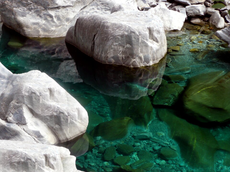 Turquoise clear rock