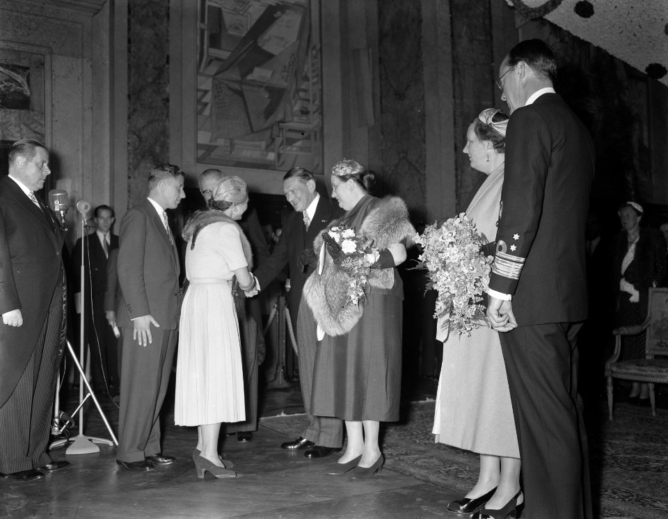 Bezoek President Coty aan Rotterdam, ontvangst Stadhuis, Bestanddeelnr 906-6158