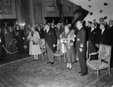 Bezoek President Coty aan Rotterdam, ontvangst Stadhuis, Bestanddeelnr 906-6156