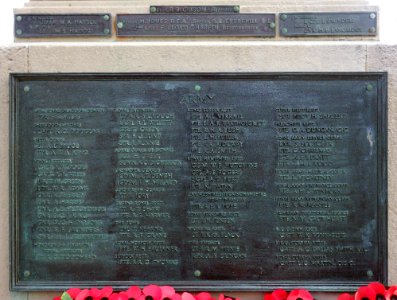 Bexhill War Memorial Plaque (north) (2)