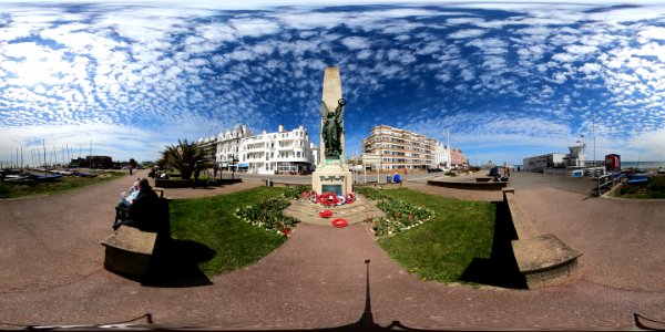 Bexhill War Memorial, Marina, Bexhill (360 panorama)