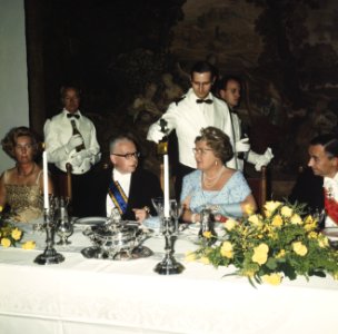 Bezoek van President Heinemann en echtgenote van WD aan NL NL reg. bood Heinema, Bestanddeelnr 254-8582