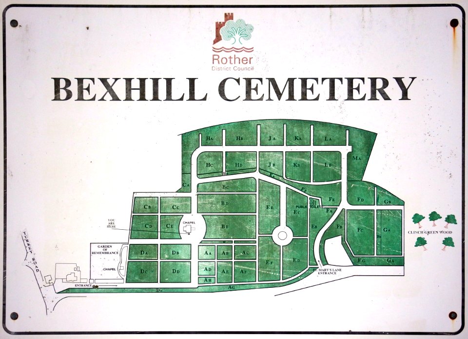 Bexhill Cemetery Map Board