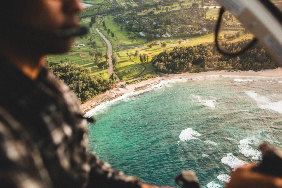 Aerial landscape beach