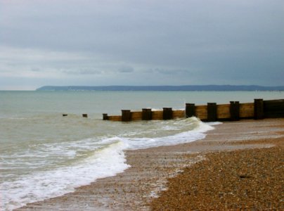 Bexhill beach, looking West photo