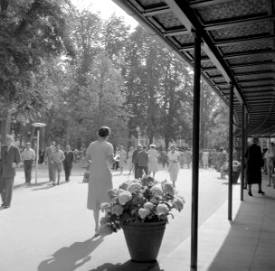 Bezoekers in het Kurpark van Bad Mergentheim, Bestanddeelnr 254-4575