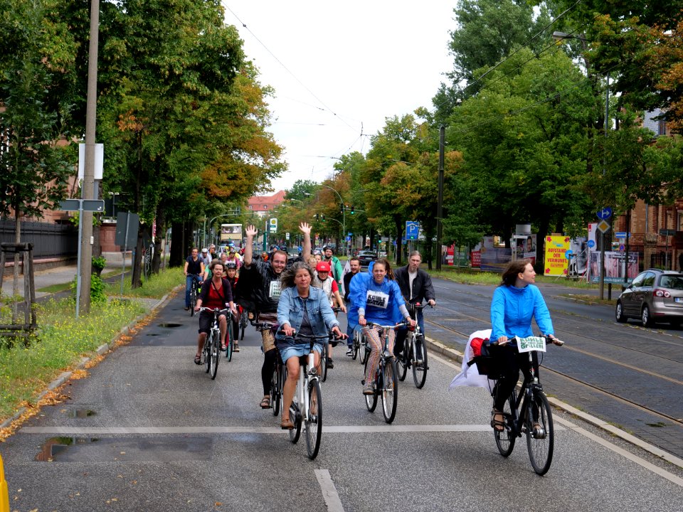 Bicycle demonstration to the Coal and Boat demonstration 2019 28
