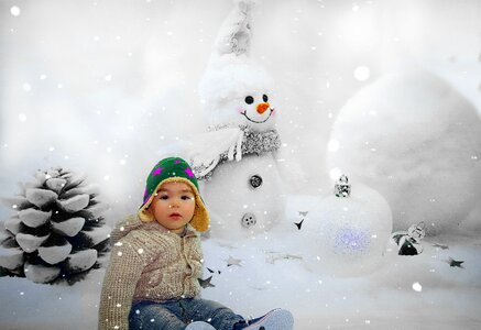 Cold background snow