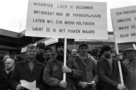 Bewoners van Flevoland betoogden voor inpoldering van de Markerwaard, Bestanddeelnr 933-5312