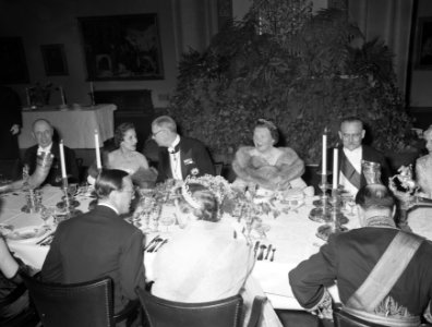 Bezoek Zweedse Koningspaar Amsterdam, tweede dag, diner Rijksmuseum, Bestanddeelnr 907-1014