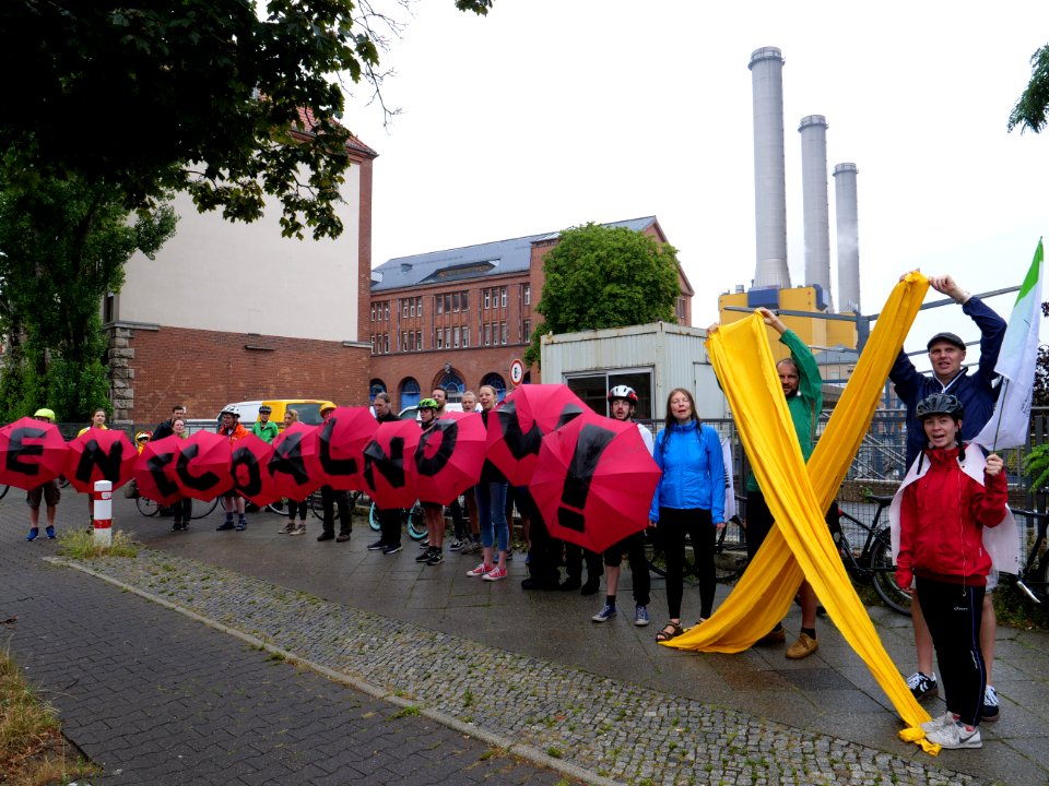 Bicycle demonstration to the Coal and Boat demonstration 2019 13