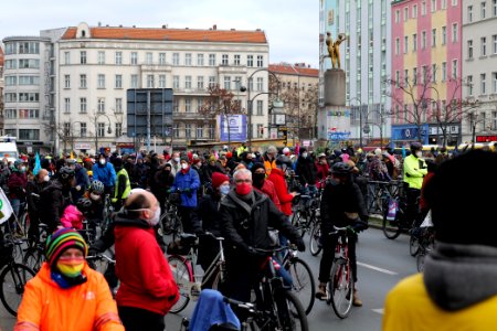 Bicycle demonstration against A49 and A100 in Berlin 2020-11-28 07