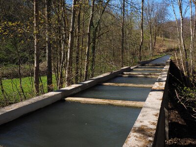 Work channel running mill water flow