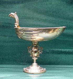 Biberons, 2 of 2, J. B. Carrington, for J. P. Morgan, London, 1890, silver - Fowler Museum - University of California, Los Angeles - DSC02637