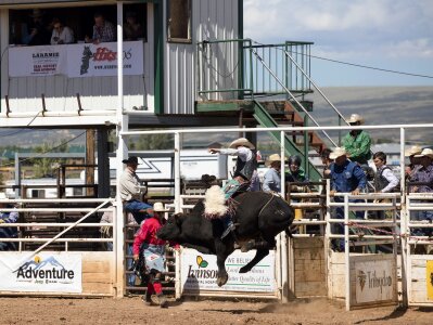 Man bucking action photo