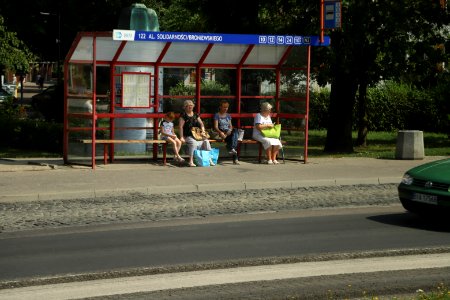 Bialystok poland people bus station august 2018