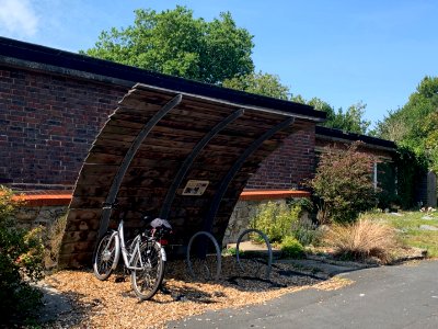 Bicycle Parking - Lymington Cemetery, Hampshire, UK photo