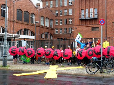 Bicycle demonstration to the Coal and Boat demonstration 2019 07