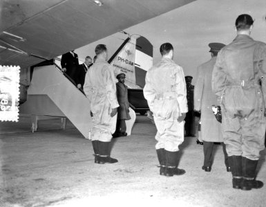 Bezoek Schiphol van Keizer Haile Selassie van Ethiopië, Bestanddeelnr 906-8326