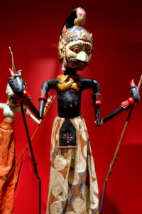 Bhima, rod puppet (wayang golek), Cirebon, West Java, Indonesia, early to mid 1900s, wood, cloth, sequins - Fowler Museum - University of California, Los Angeles - DSC02433