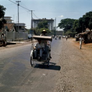 Betjah (fietstaxi) in Jakarta, Bestanddeelnr 254-9092
