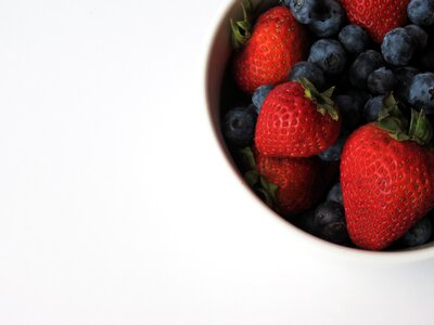 Blue healthy food