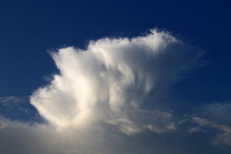 Blue clouds form covered sky