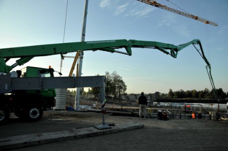 Betonierung Weserkraftwerk