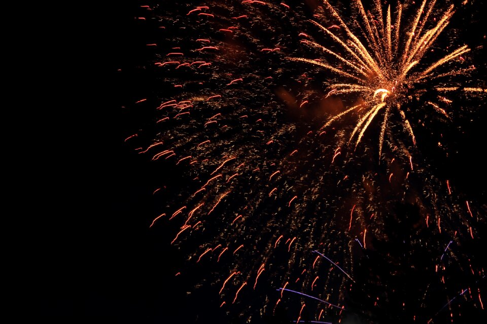 Fireworks art golden new year's eve