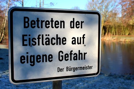 Betreten der Eisfläche