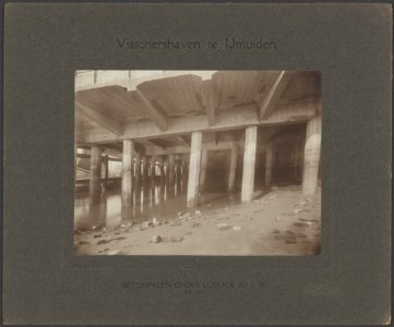 Betonpalen onder de loskade bij laagwater, Bestanddeelnr 34
