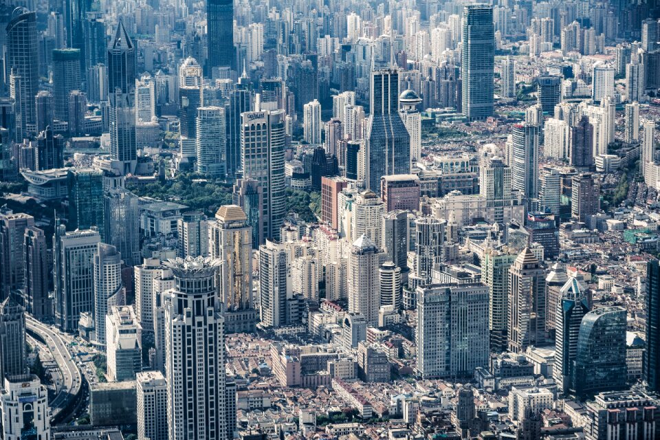 Downtown metropolitan skyscrapers