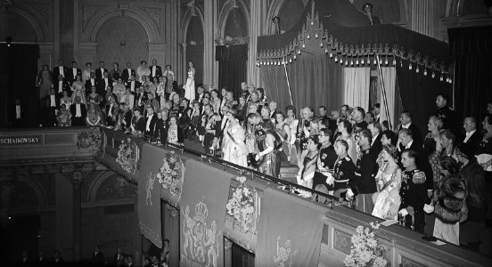 Bezoek Deense Koninklijke familie aan Amsterdam, Concertgebouw Koninklijke Loge, Bestanddeelnr 906-4224