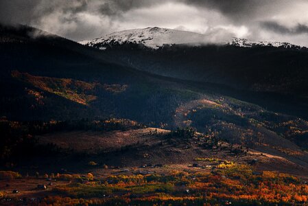 Fall fog landscape photo