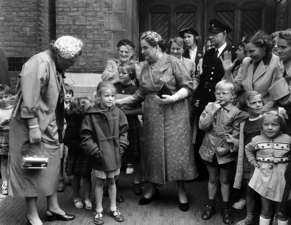 Bezoek Franse president en mevrouw Coty , Den Haag , tweede dag, bezoek Koningin, Bestanddeelnr 906-6145